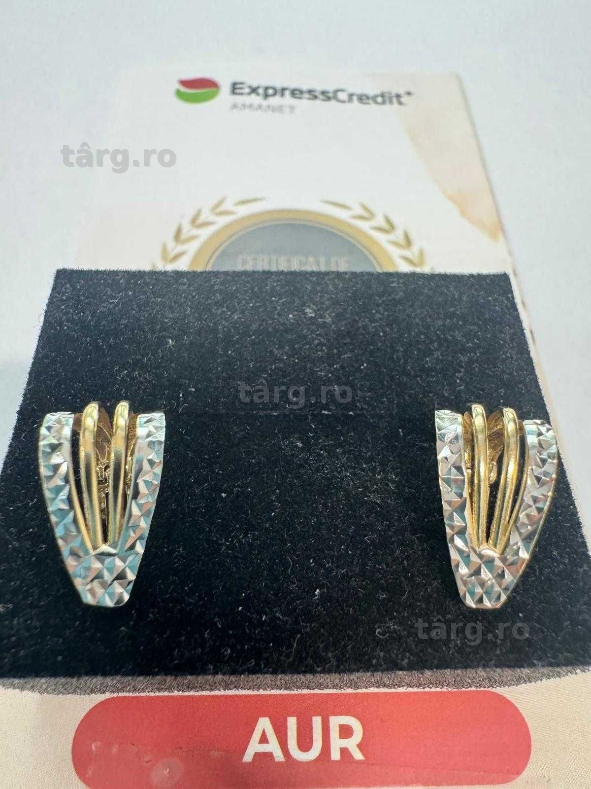 Cercei din aur 14k (68910.2/ 10 Pacurari 1) Garantie 2 ani! 2