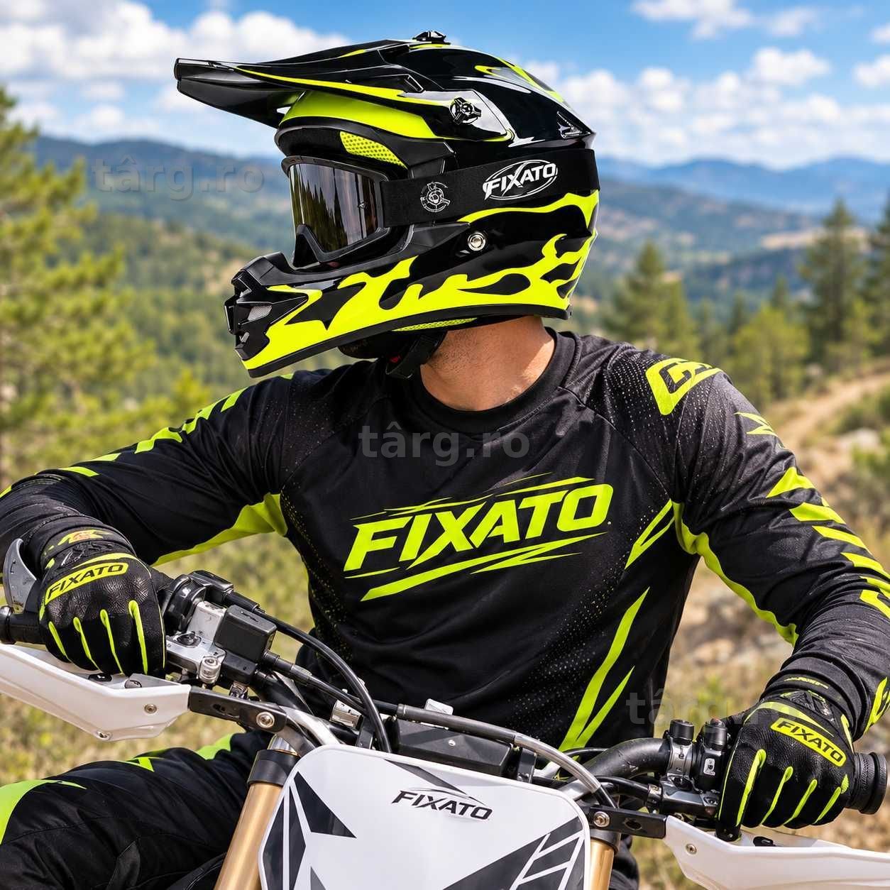 Casca Moto Enduro Cross ATV - S / M / L / XL - Galben Neon 2