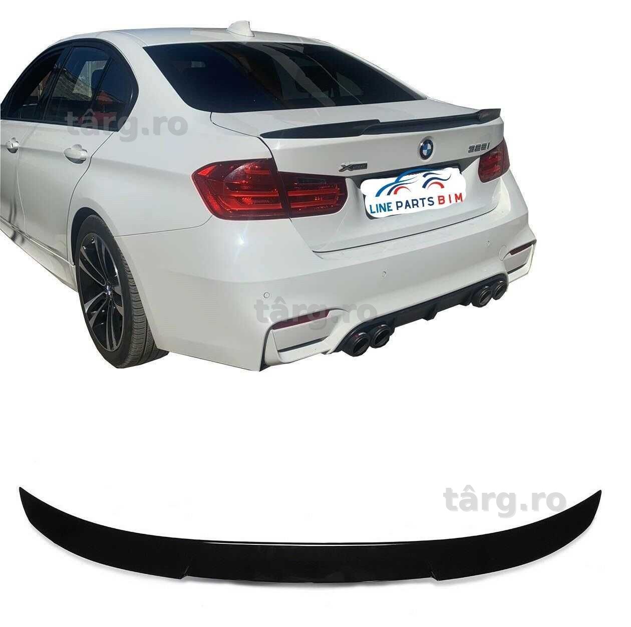 Eleron Lip Codita Portbagaj BMW Seria 3 F30 Model M4 Negru Lucios
