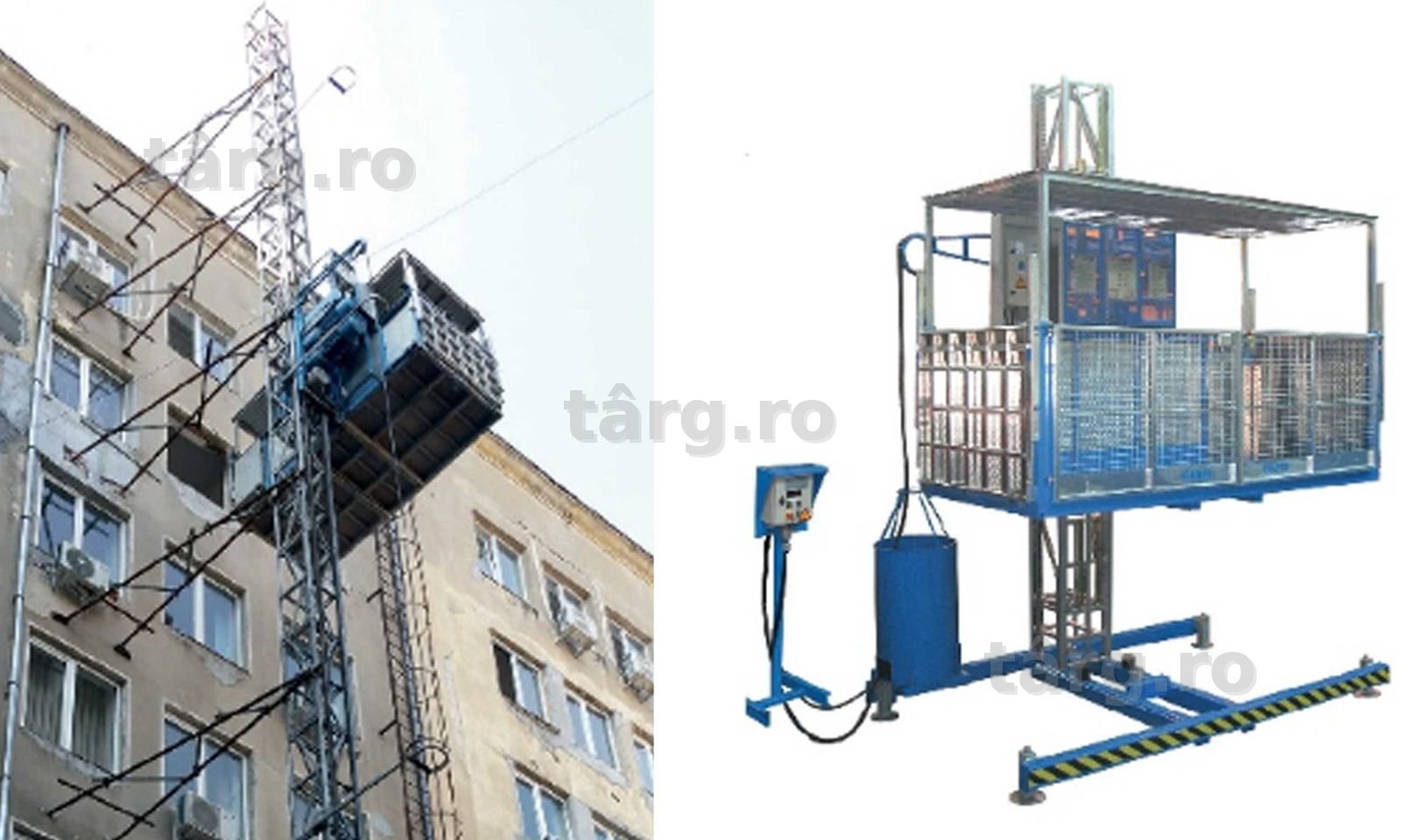 LIFT SANTIER 450- 3500 kg schele autoridicatoare nacele cablu