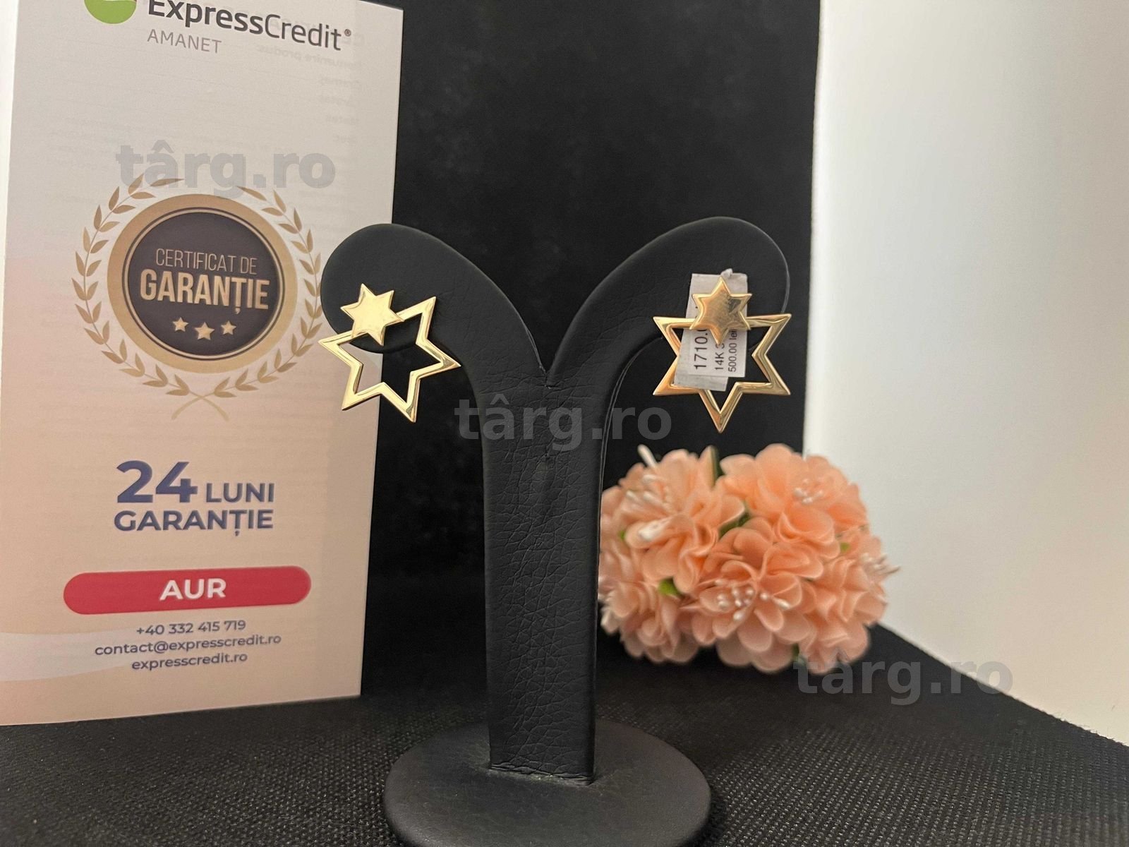 Cercei Aur 14k 3.42g (AG16 Moldova b33053.2)-Garantie 2 ani!