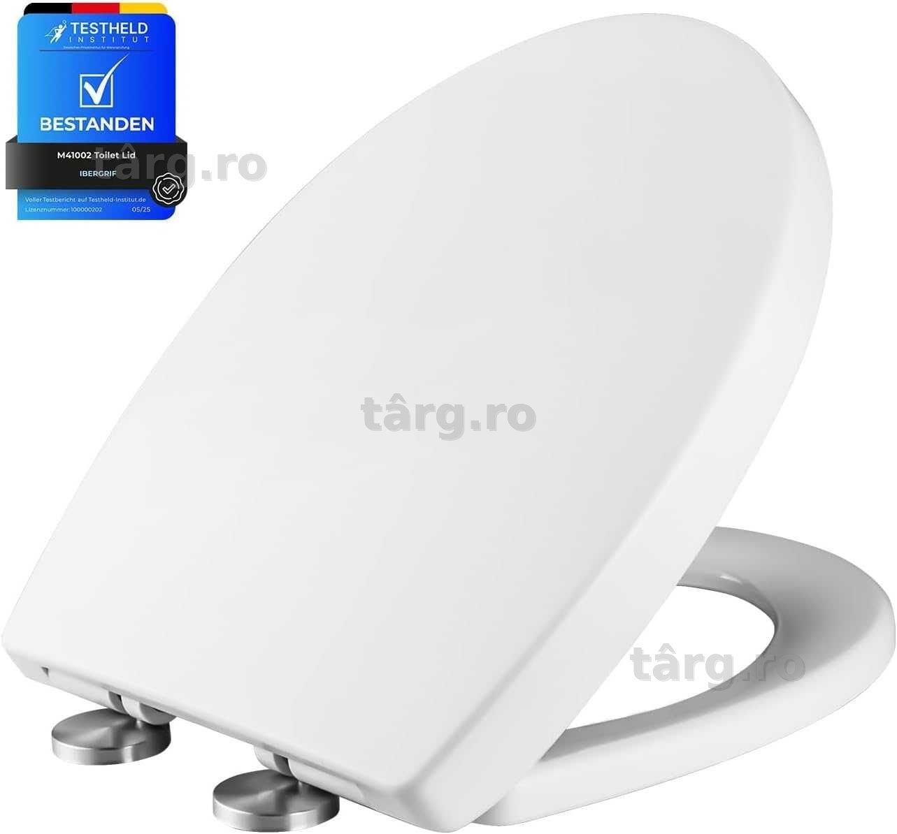Capac de toaletă Ibergrif M41002 cu mecanism de închidere silențioasă