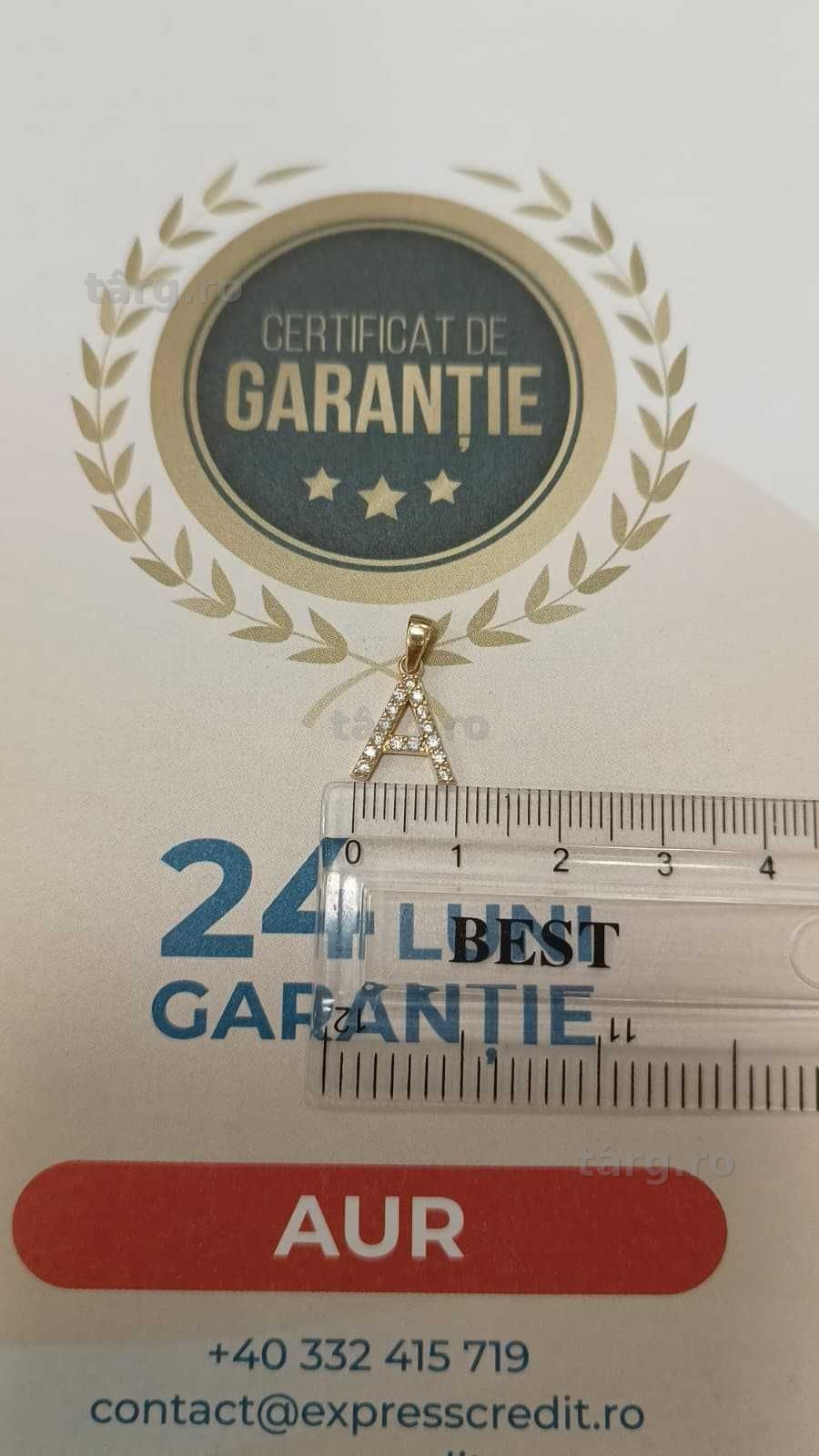 [AG24 Harlau B.45897.1] Pandantiv aur 14k 0.78gr - Garantie 2 ani! 3
