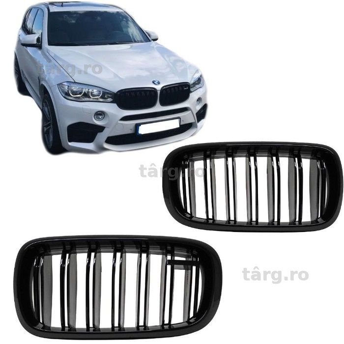 Grile Duble Centrale BMW X5 F15 2013-2017 X6 F16 fara Night Vision