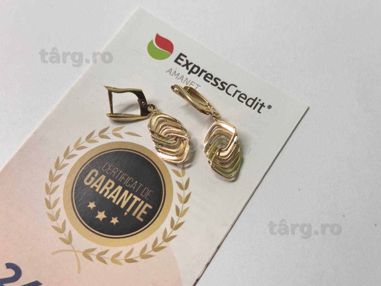 Cercei aur 14K 2.77g (B.61107 Tatarasi) Garantie 2 ani 2