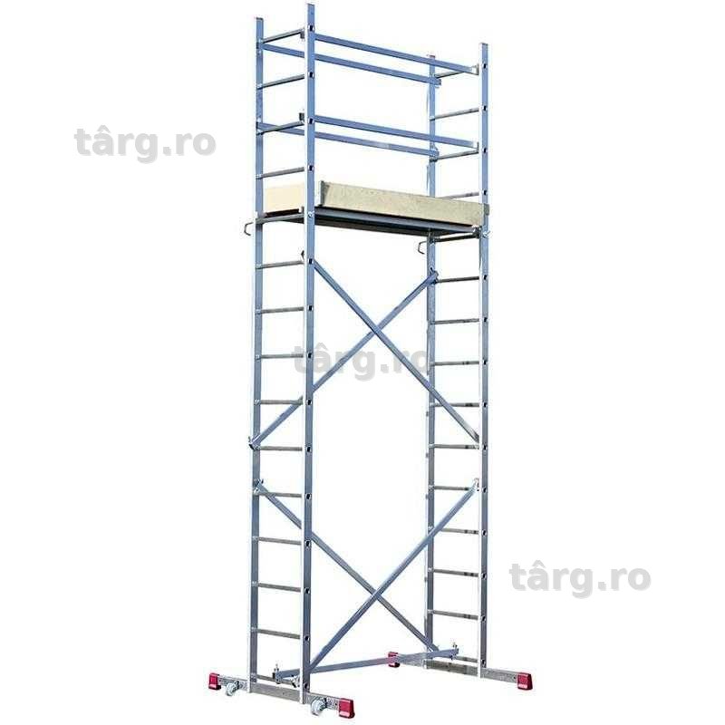 Schela mobila Corda 0,6 x 1,5m, aluminiu, inaltime lucru 5m (A+B)