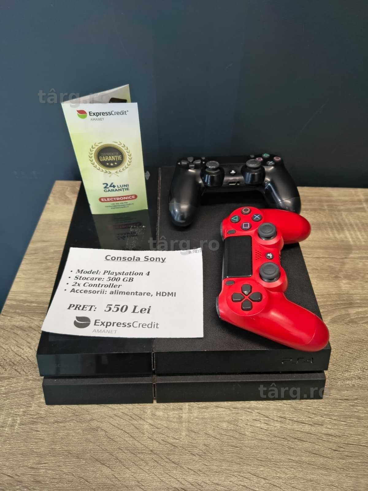 (AG51) Consola Sony Playstation 4 b7431 - Garantie 2 ani!