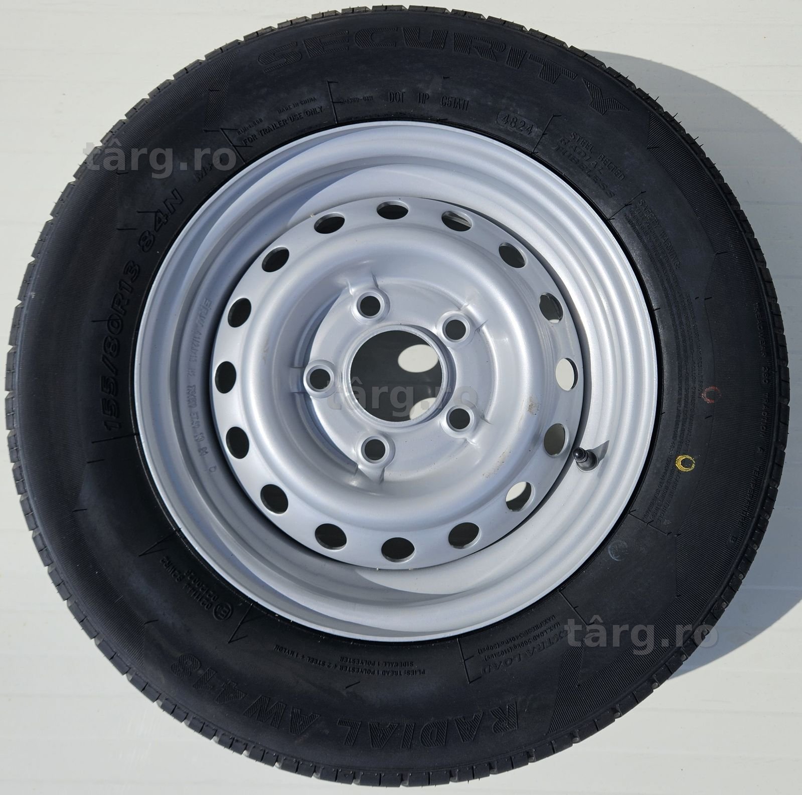 Roata remorca 155/80 R13 84N, Anvelopa SECURITY M+S pe Janta 4.5Jx13