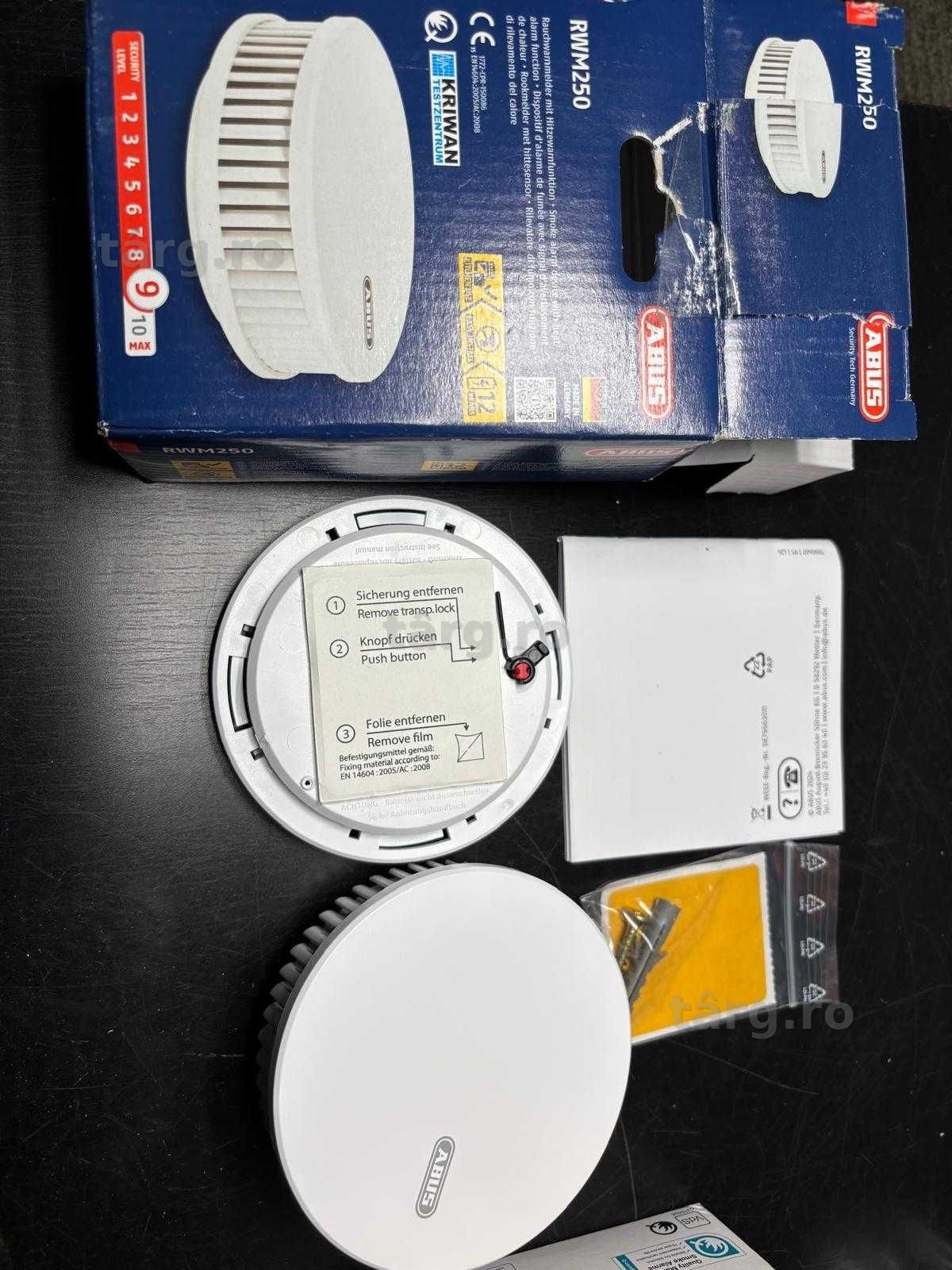 Detector de fum și căldură ABUS RWM250, alb pur