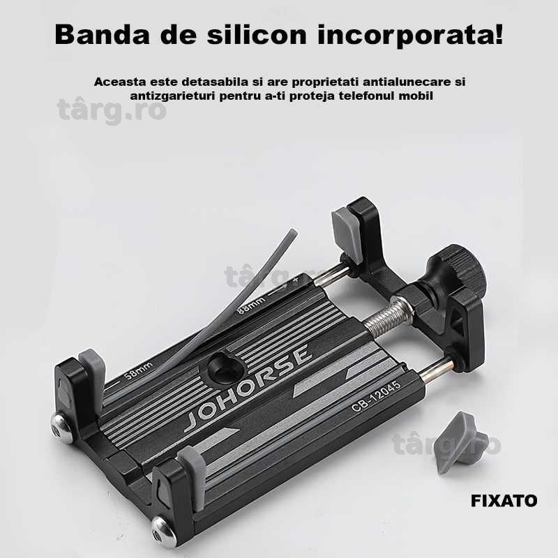 Suport de telefon Bicicleta/Moto/Scuter/Trotineta, montare pe ghidon, Aluminiu 7