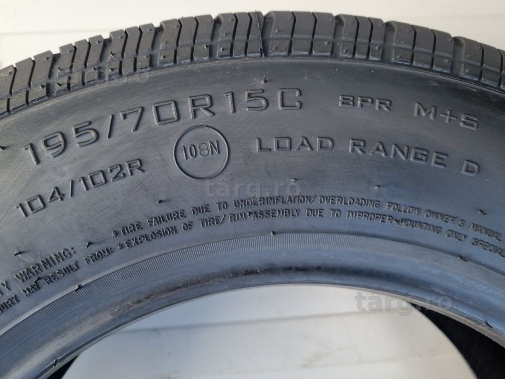 195/70 R15C, 108N (1000kg/anvelopa), SECURITY, Anvelope remorca M+S 2