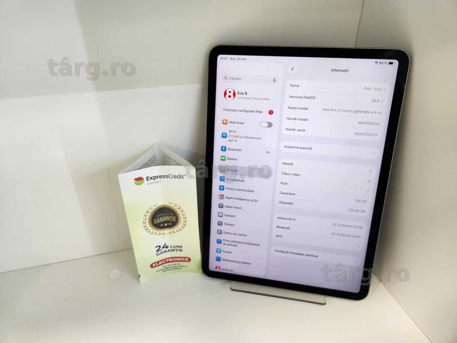 Tableta Apple iPad PRO 11 256GB - A2759 (Ag8 Tudor/B74665) - Garantie 2 ani! 2