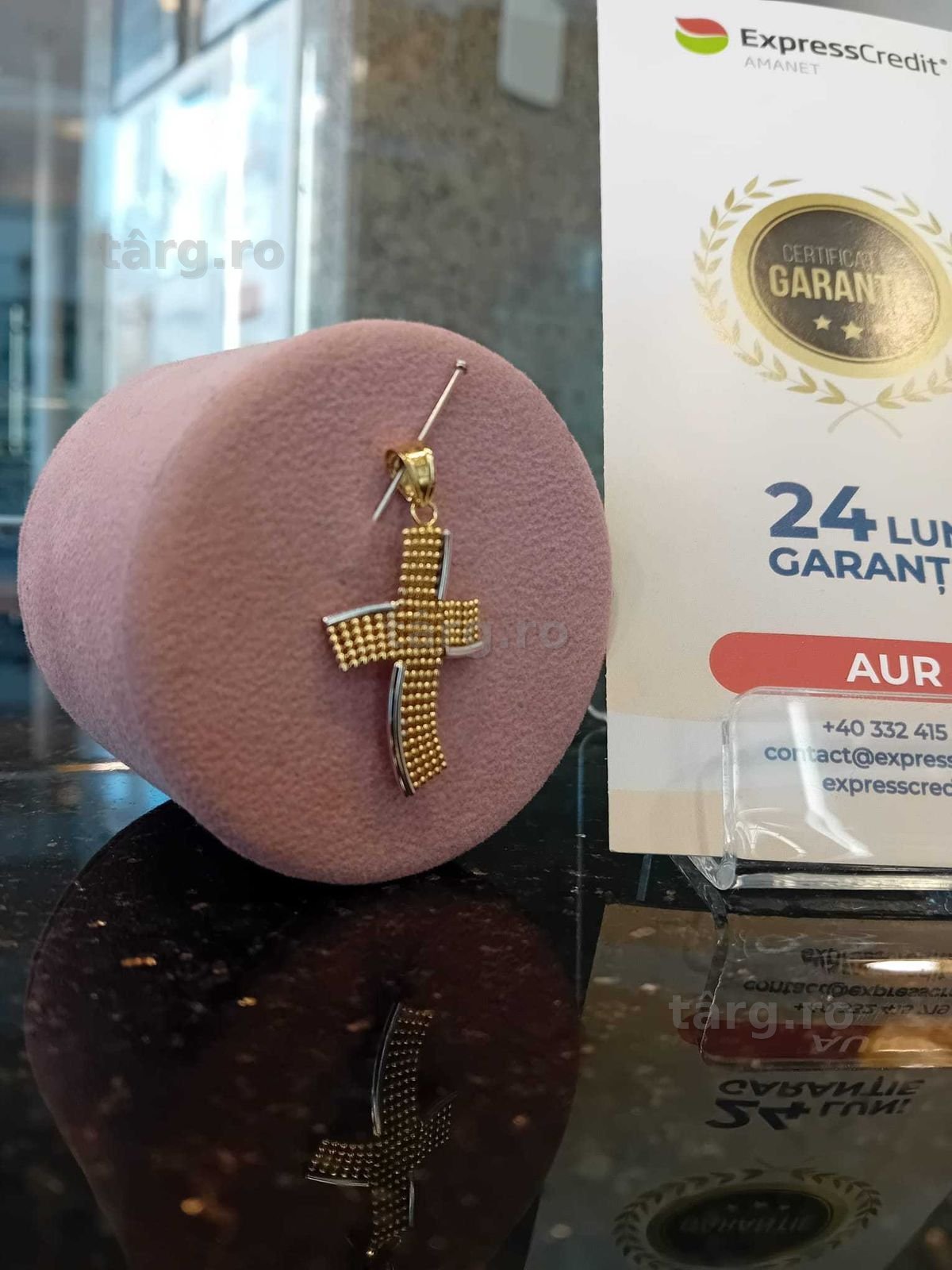 Medalion aur flexibil 14k 1.36g (Iulius Mall)(B-266) Garantie 2 ani! 2