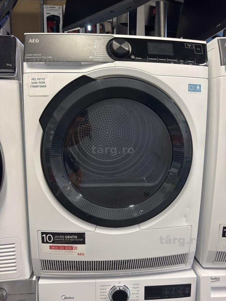 Uscător de rufe cu pompa de caldura 8kg AEG TR9M75680