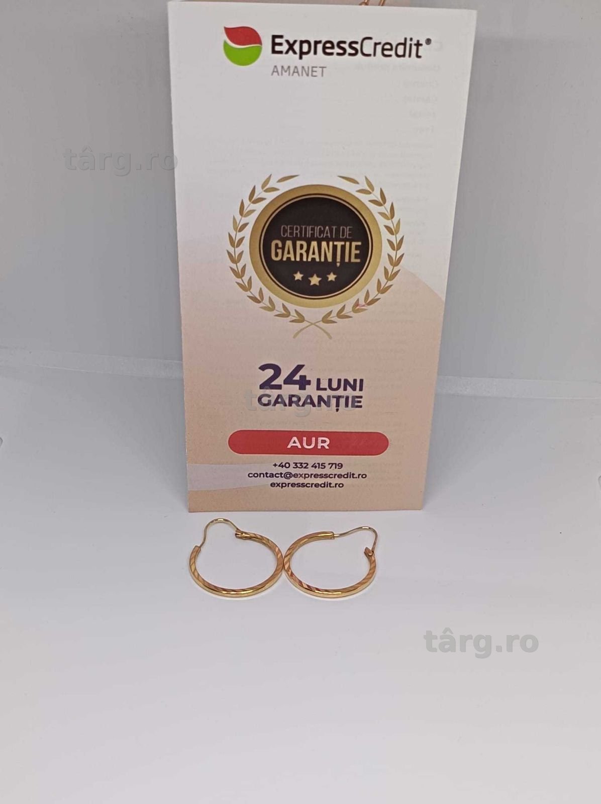 Cercei 14K 2.75g (Ag4 Dacia B.52498) Garantie 2 ani