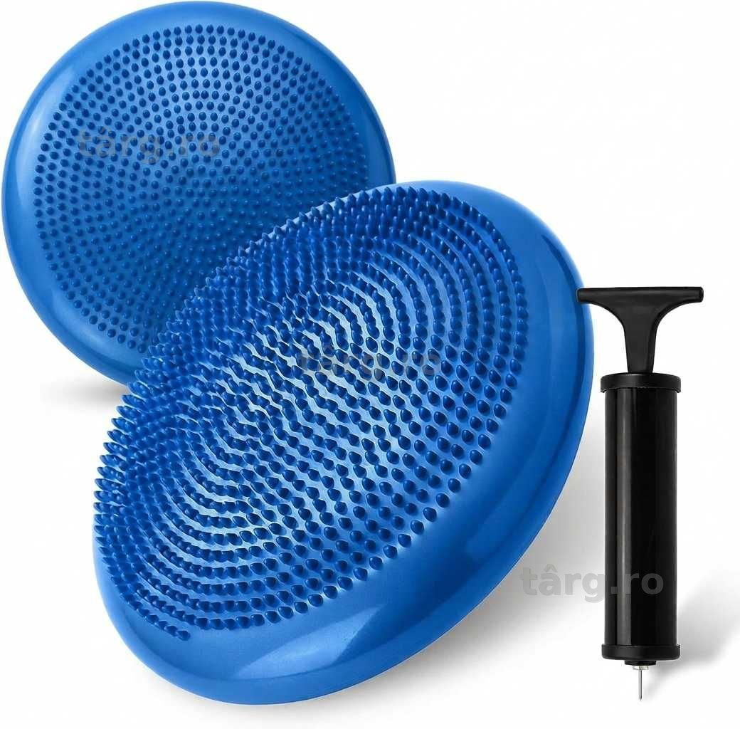 Perna de echilibru cu pompa inclusa disc balans 32 cm albastru