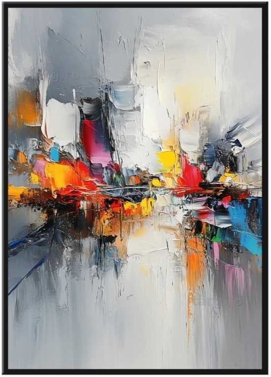 Tablou abstract, poster inramat, 50x70 cm