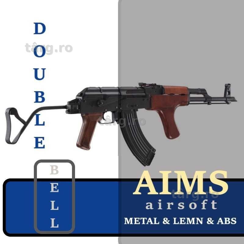 Pusca AK47 AIMS RK-15 Metal si Lemn DB airsoft+ baterie LI-PO +baterie
