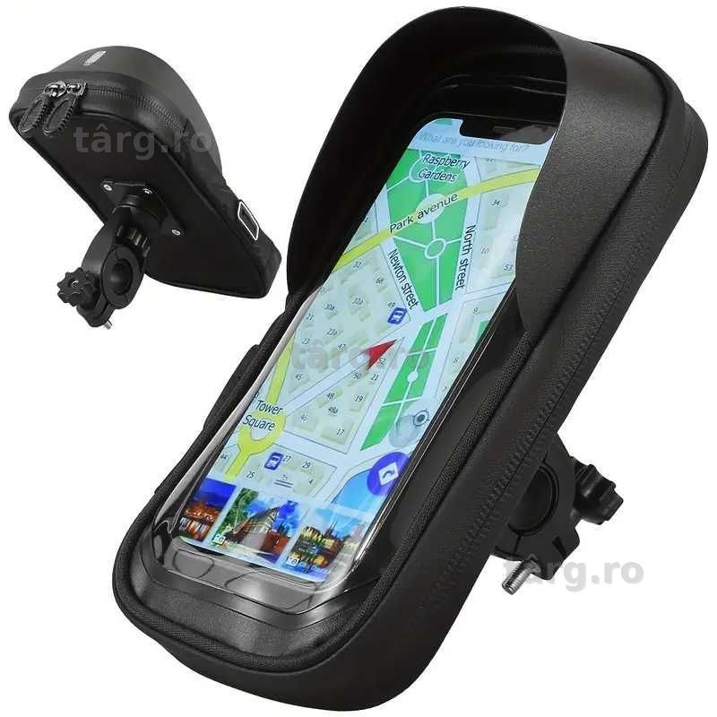 Suport de telefon Bicicleta/Moto/Scuter/Trotineta, montare pe ghidon, rezistent la apa