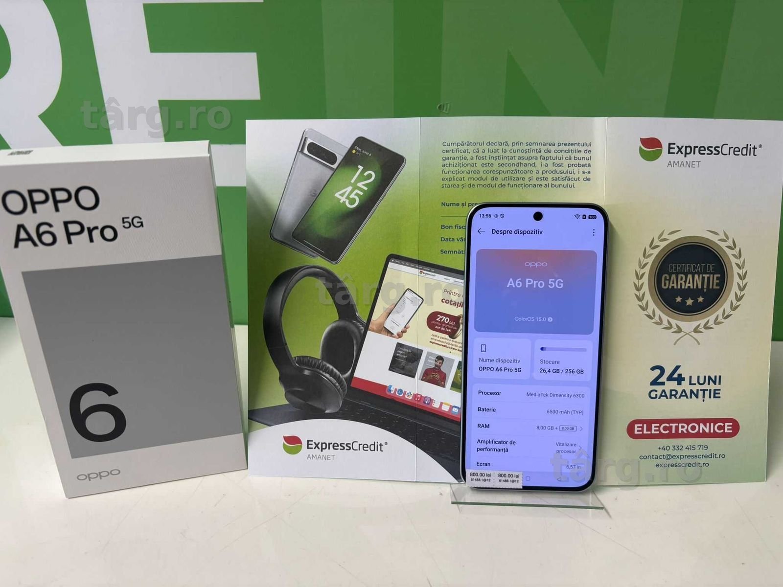 Telefon Oppo A6 Pro 5G (B.61488-Tatarasi) Garantie 2 ani-780 lei