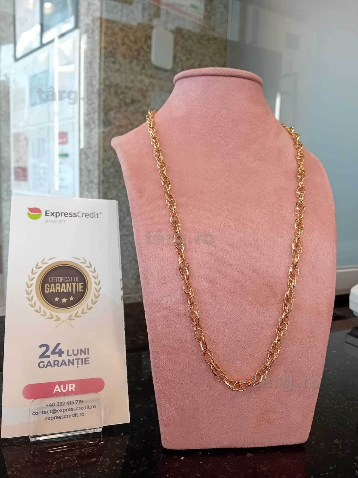 Lant aur 14K 10.66g 57cm (Iulius Mall)(B-367) Garantie 2 ani!