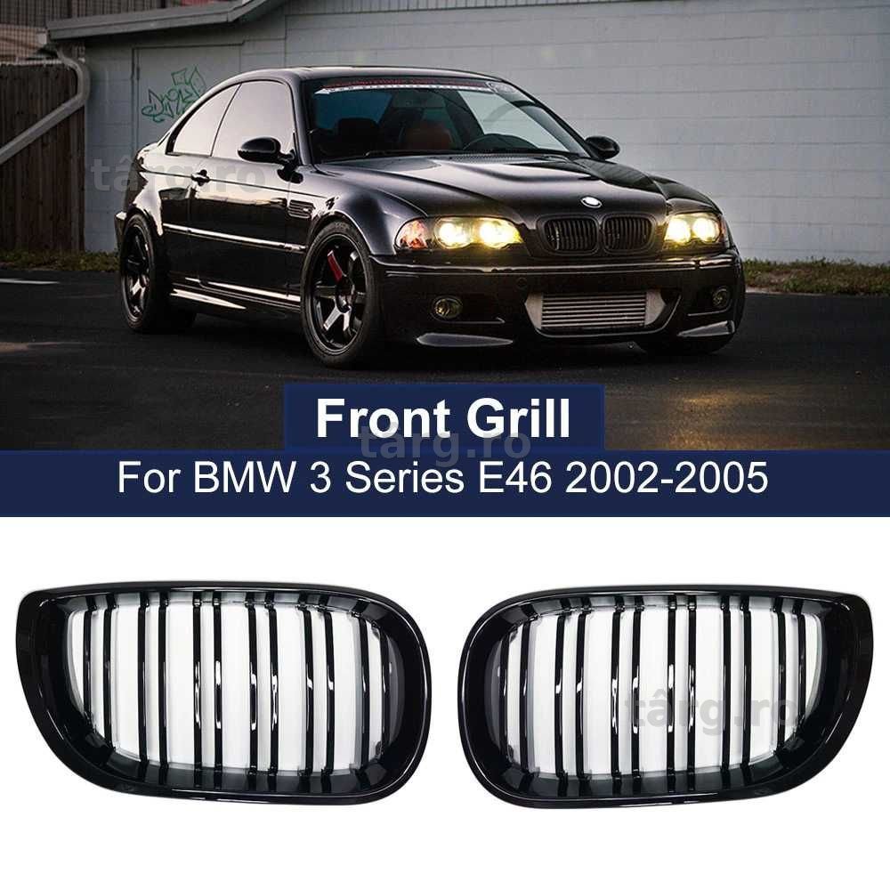 Grile Capota Nari Duble M BMW Seria 3 E46 01-05 M3 Negru Lucios NOI
