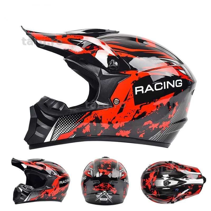 Casca Moto Enduro Cross ATV - S / M / L / XL - Rosu 3