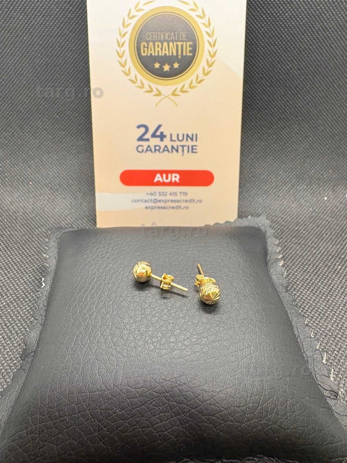 Cercei aur 14k 1.12g (B.25698 AG31 Barboi) Garantie 2 ani! 4