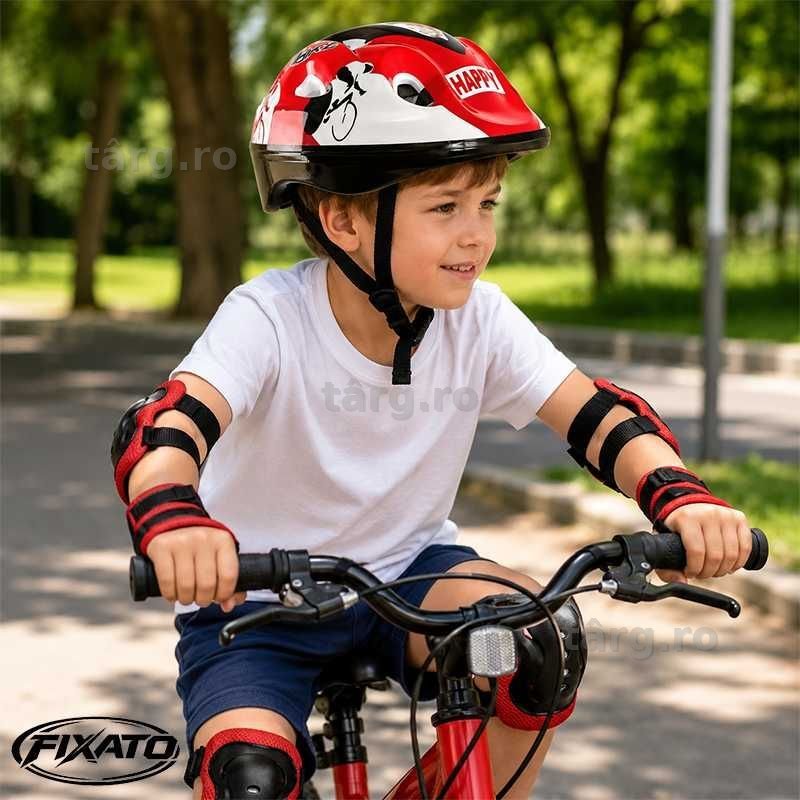 Set Protectie Pentru Copii 7 in 1, Casca, Genunchiere, Cotiere si Aparatori Incheieturi pentru Bicicleta, Trotineta, Role 3