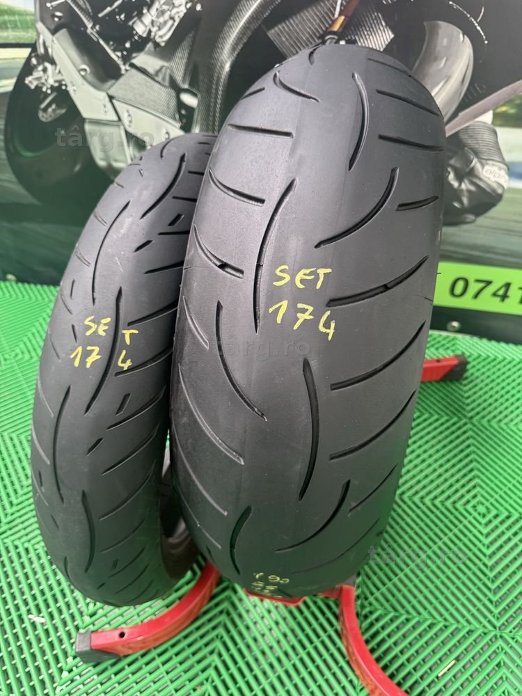 Set Anvelope Moto 120 70 17 si 190 55 17 Metzeler Roadtec Z8 Cauciuc Fata spate Set174