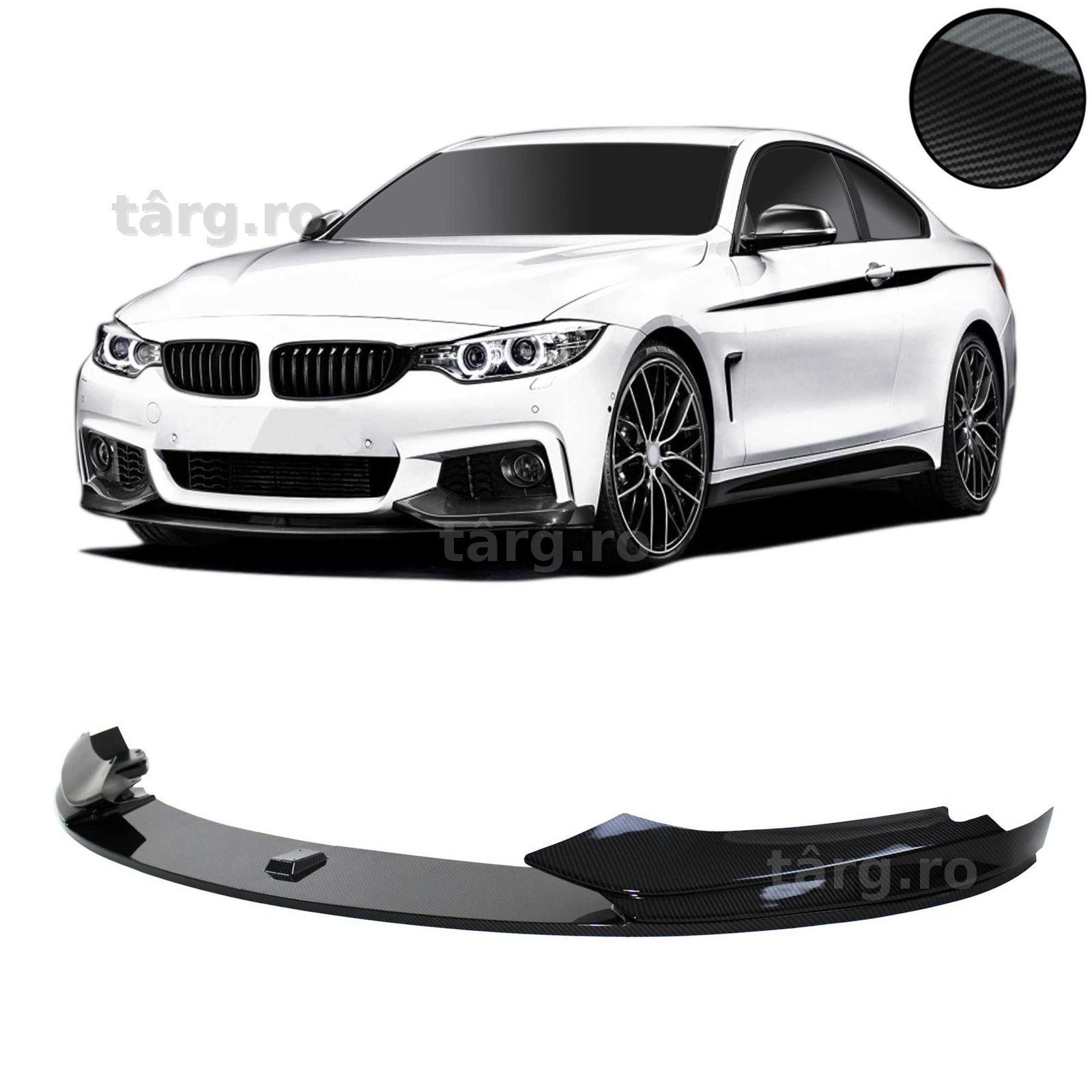Prelungire lip bara fata Bmw seria 4 F32/ F33/ F36, 2013-2021 Carbon