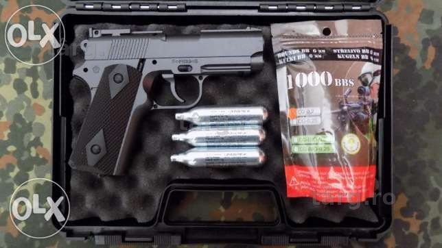 Pistol COLT Metalic TOT CO2 PUTERNIC,pusca Airsoft cu aer comprimat