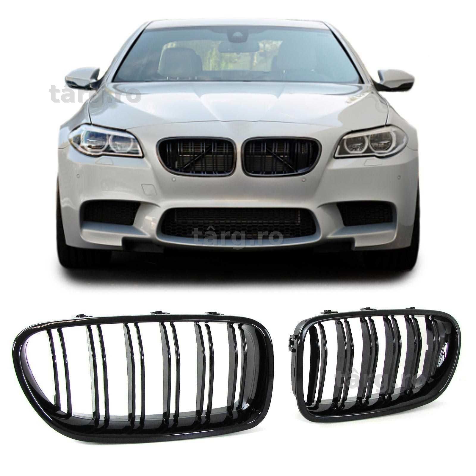 Grila dubla BMW F10 / F11 10-16 M5 Look cu negru lucios