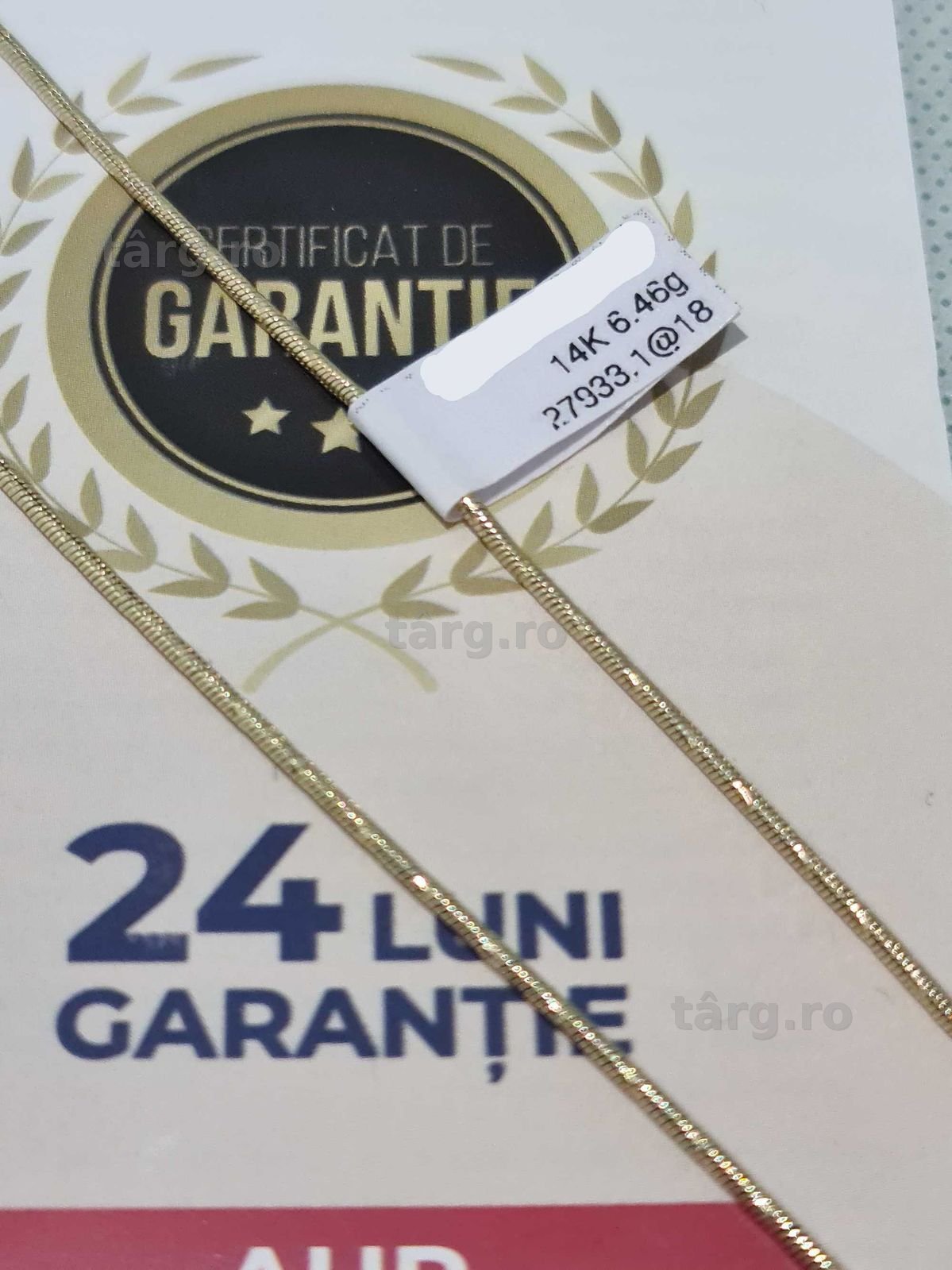 Lant Aur 14K (Ag18 Tutora b.27933.1) Garantie 2 ani! 2