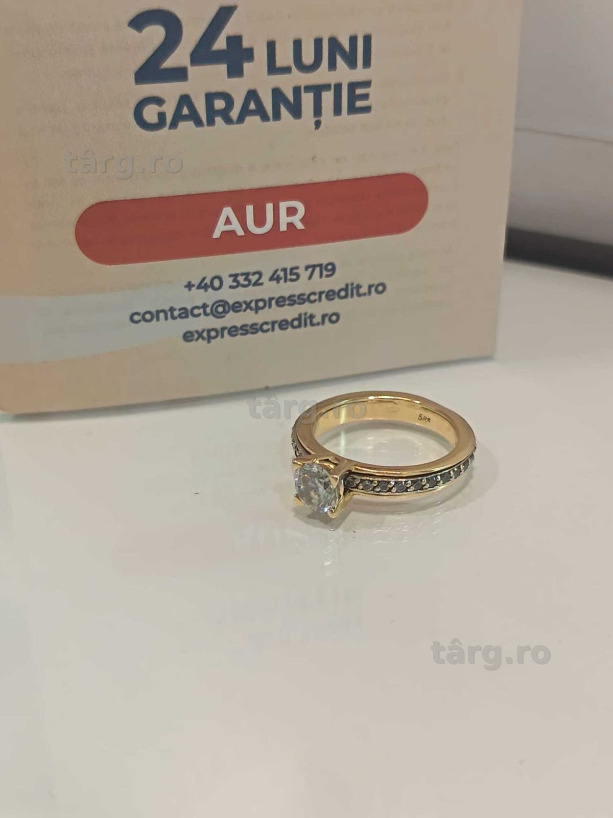(AG41) Inel aur, 14K B6138.2 - Certificat de garantie!