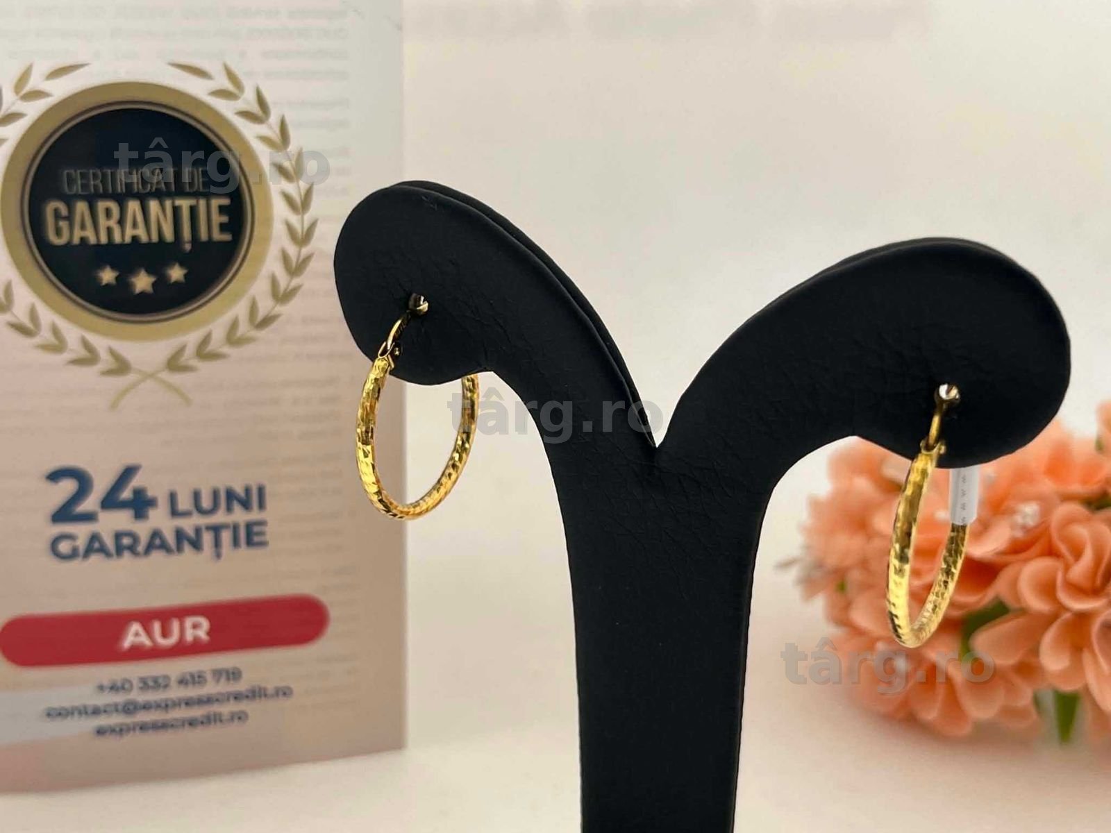 Cercei Aur 18k 2.25g (AG16 Moldova b32729)-Garantie 2 ani!
