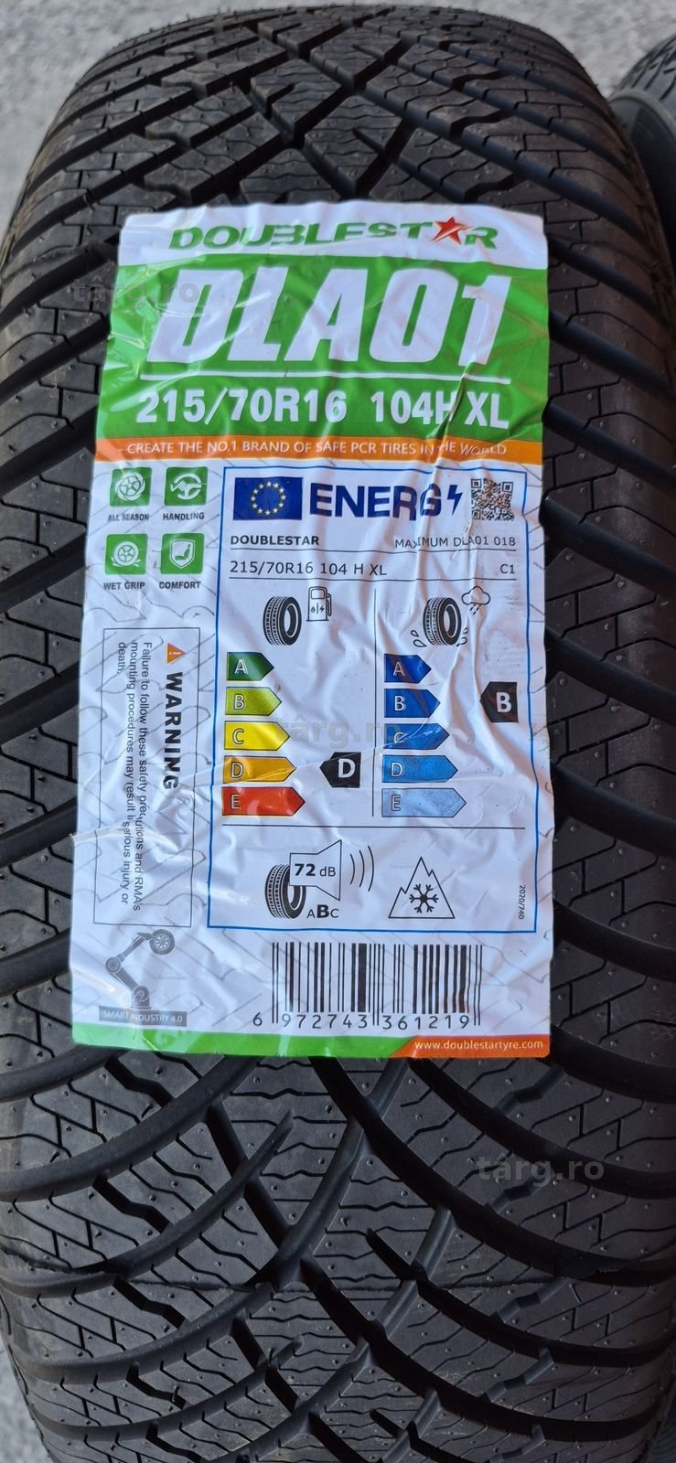 4 anvelope M+S noi Doublestar 215/70/16,dot 2025.Pretul este pe bucata. 3