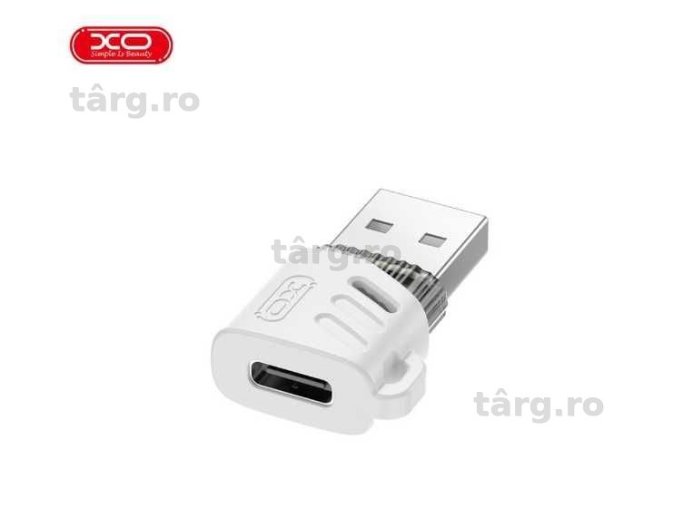 Adaptor XO-NB256D, Type-C la USB, Transfer date OTG 480MBps, Alb 2