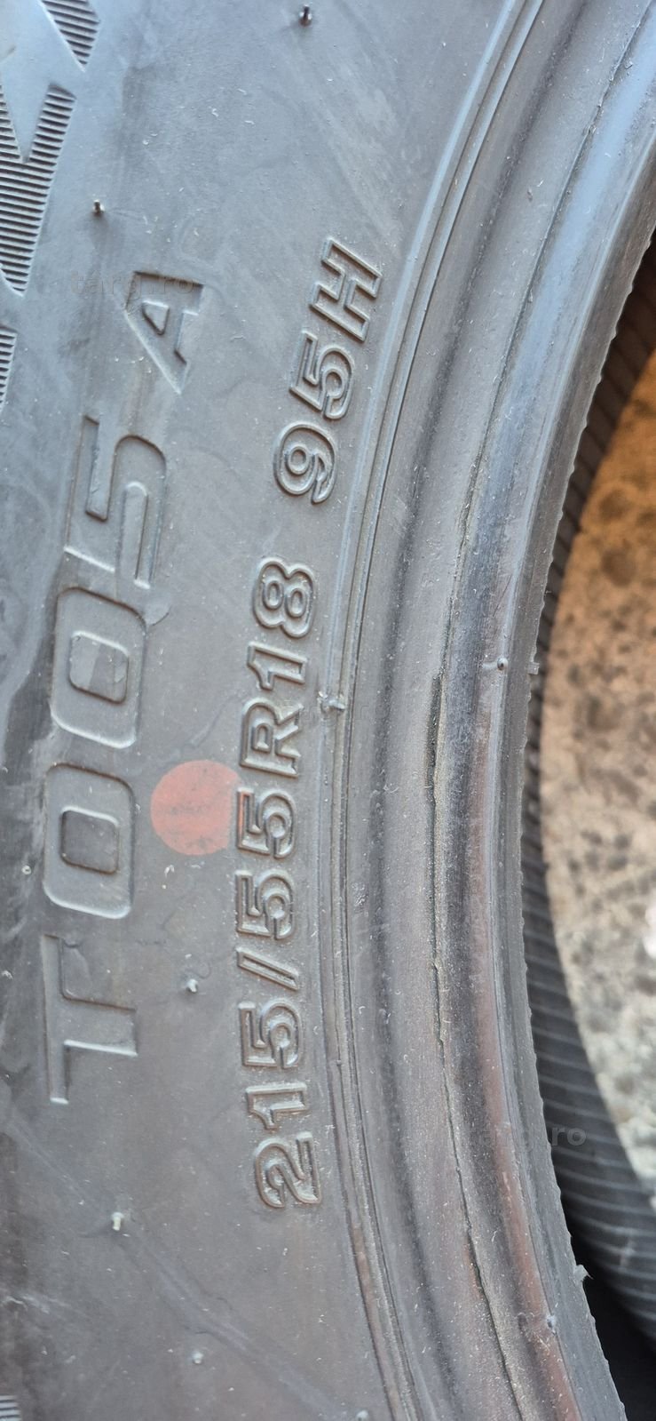 4 anvelope vara Bridgestone 215/55/18,dot 2020.Pretul este pe bucata 6