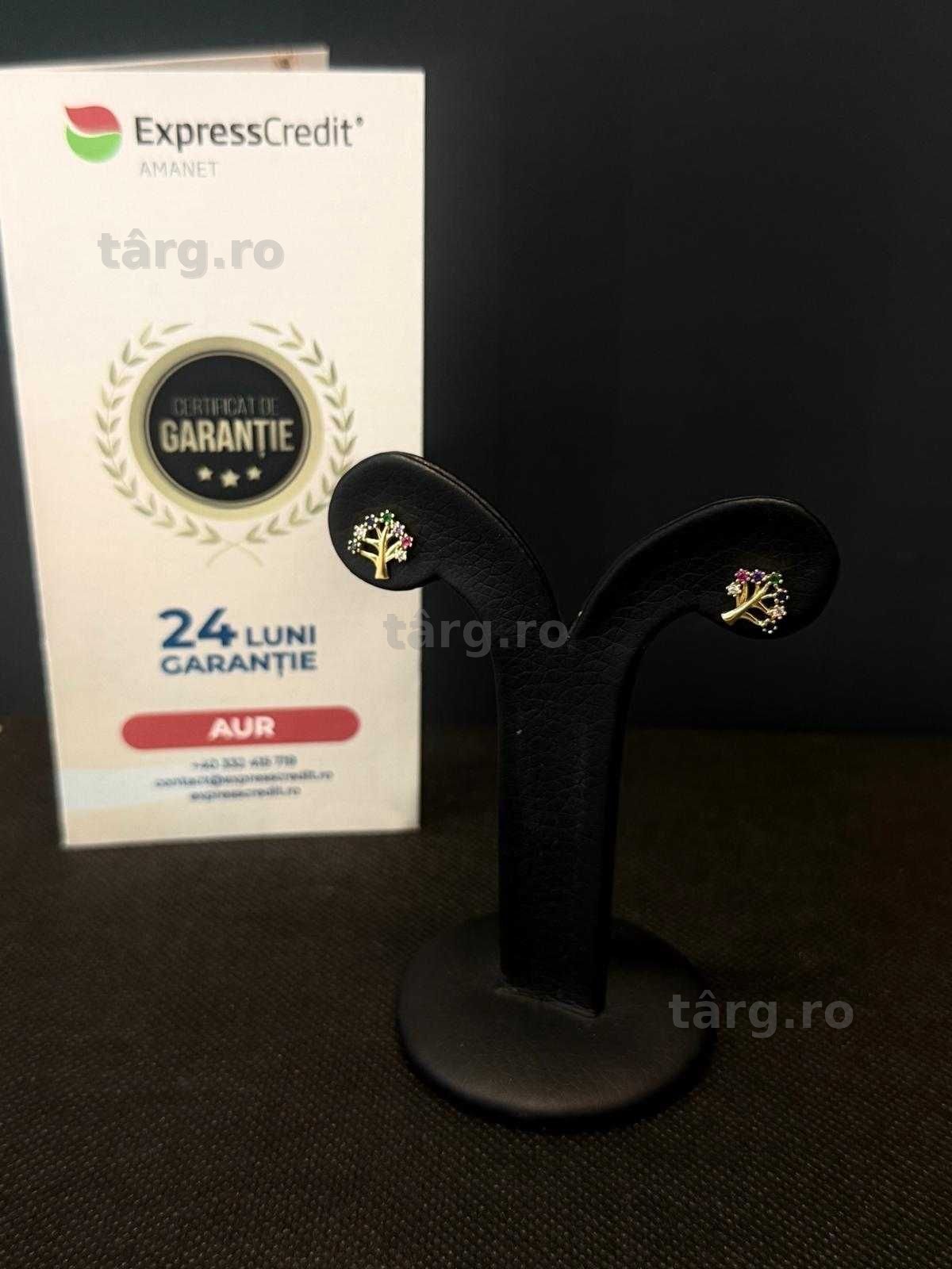 (AG51) Cercei aur 14k 1.53g b1516.3 - Garantie 2 ani!