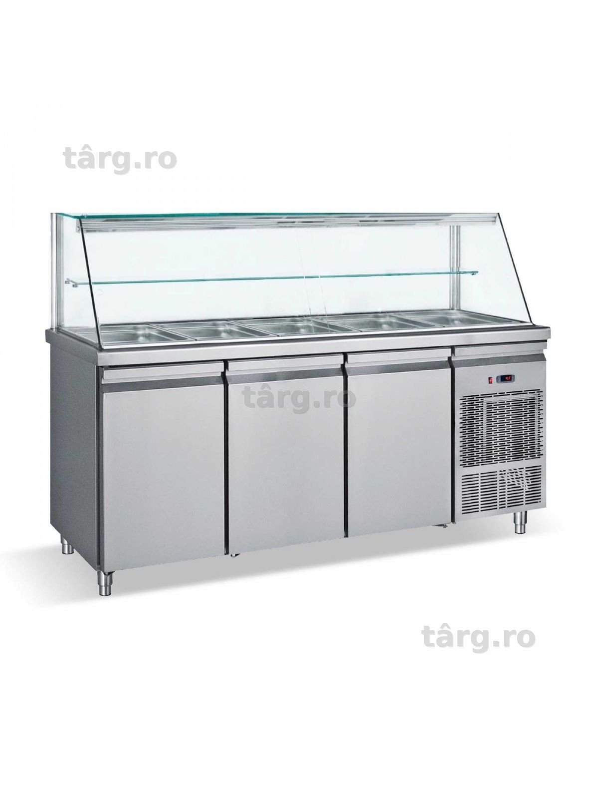 Bambas - Saladeta 3 usi + 5 GN 1/1, Vitrina expunere 3 usi + 5 GN 1/1