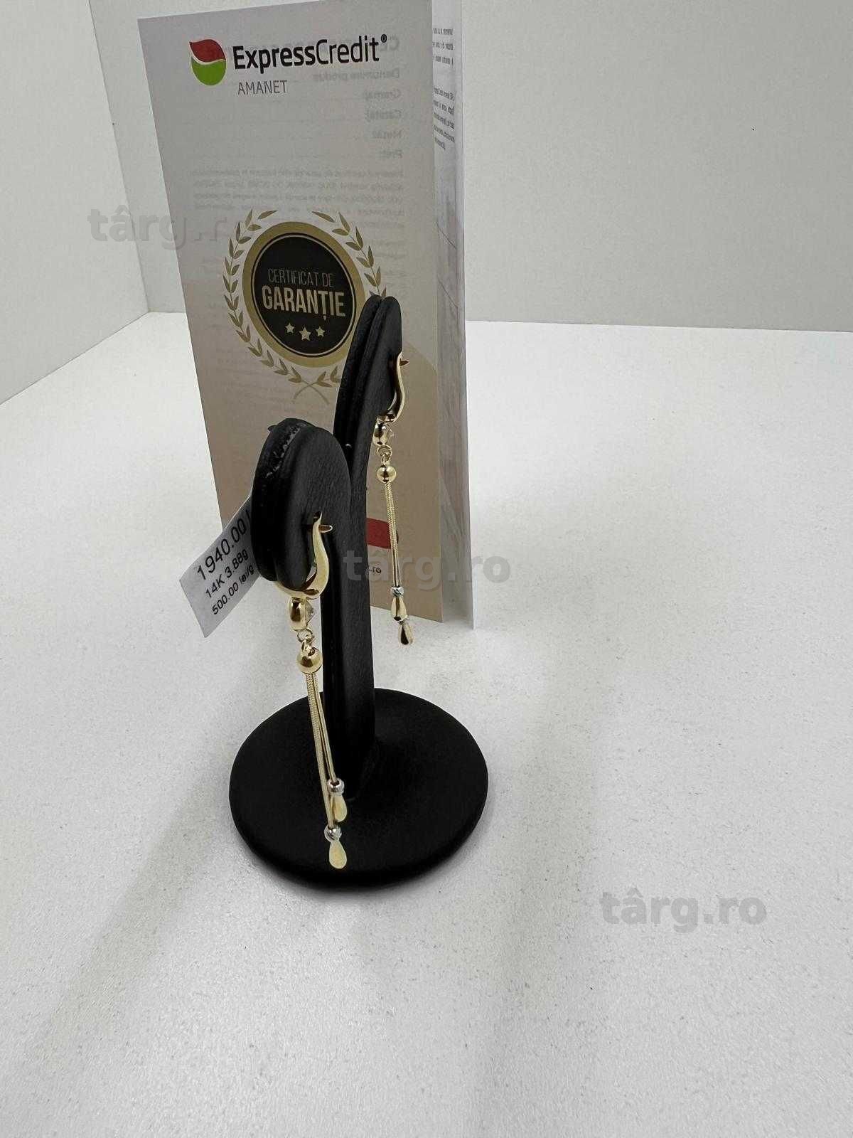Cercei Aur 14K 4.13g (Ag25 Belvedere B.42554) Garantie 2 ani! 3