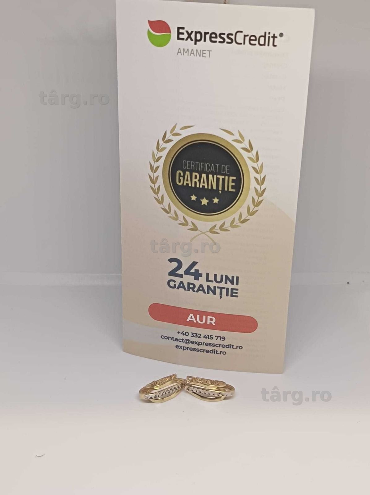 Cercei Aur 14K 2.35g (Ag4 Dacia B.52100.2) Garantie 2 ani