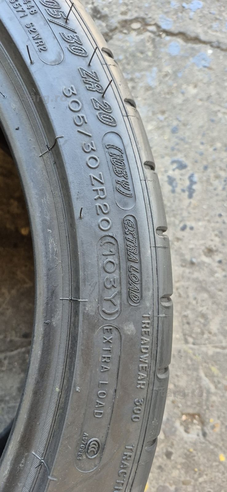 2 anvelope vara Michelin 305/30/20,dot 2022.Pretul este pe bucata. 6