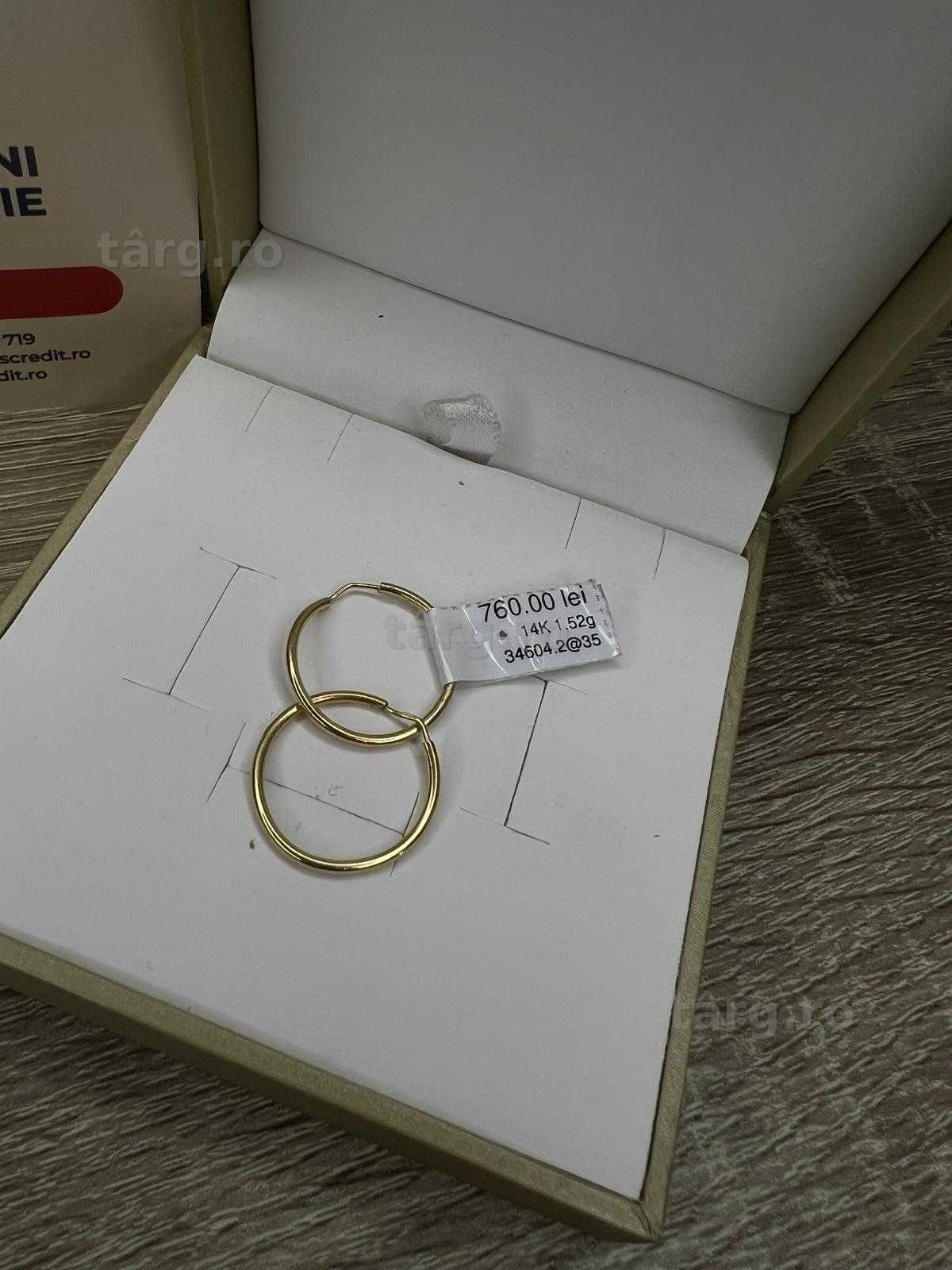 Cercei Aur 14K 1.52g (AG42 B.34604) GARANTIE 24 LUNI