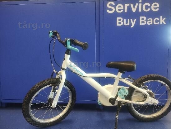Bicicletă Inuit 100 16" alb copii 105 - 120 - (SecondHand) Decathlon