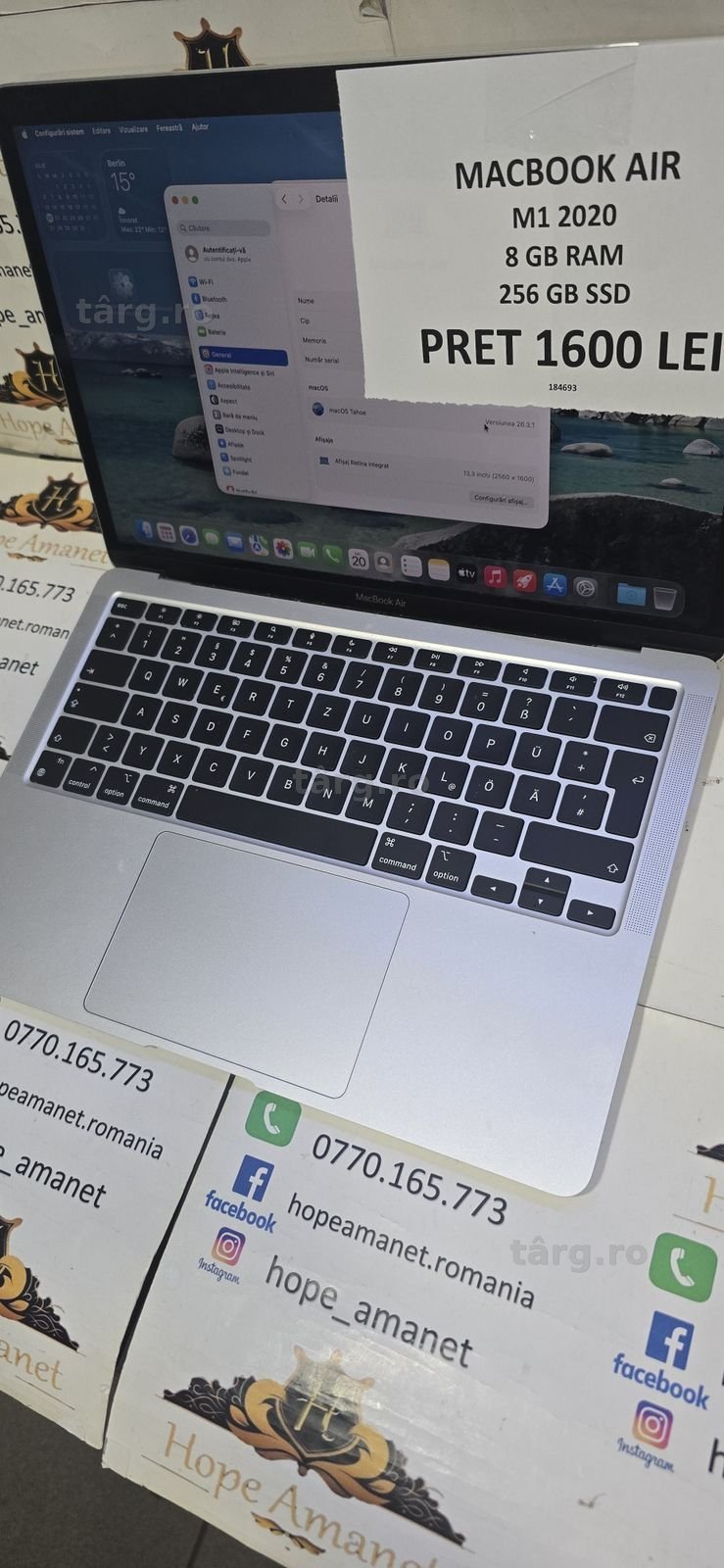 Hope Amanet P6 MacBook air A2337  #184693 3