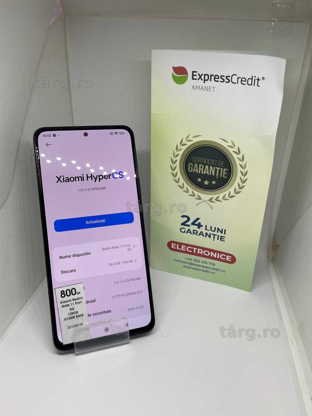 Xiaomi Redmi Note 11 Pro+ 5G (Ag 27 b.33128/30) Garantie 2 Ani!