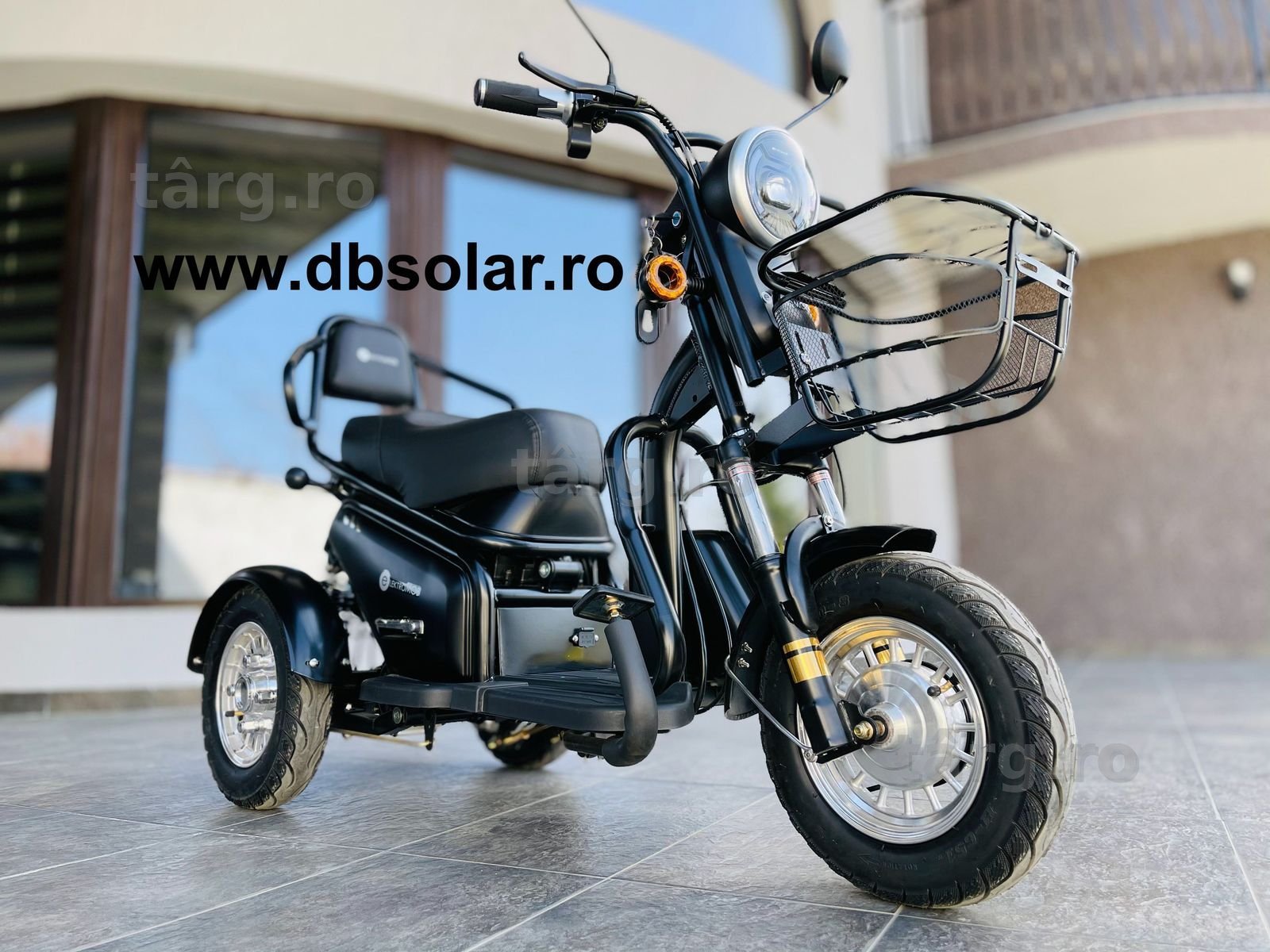 Scuter 500W Tricicleta Electrica Triciclu cu 2 Locuri Baterie 20Ah ‼️