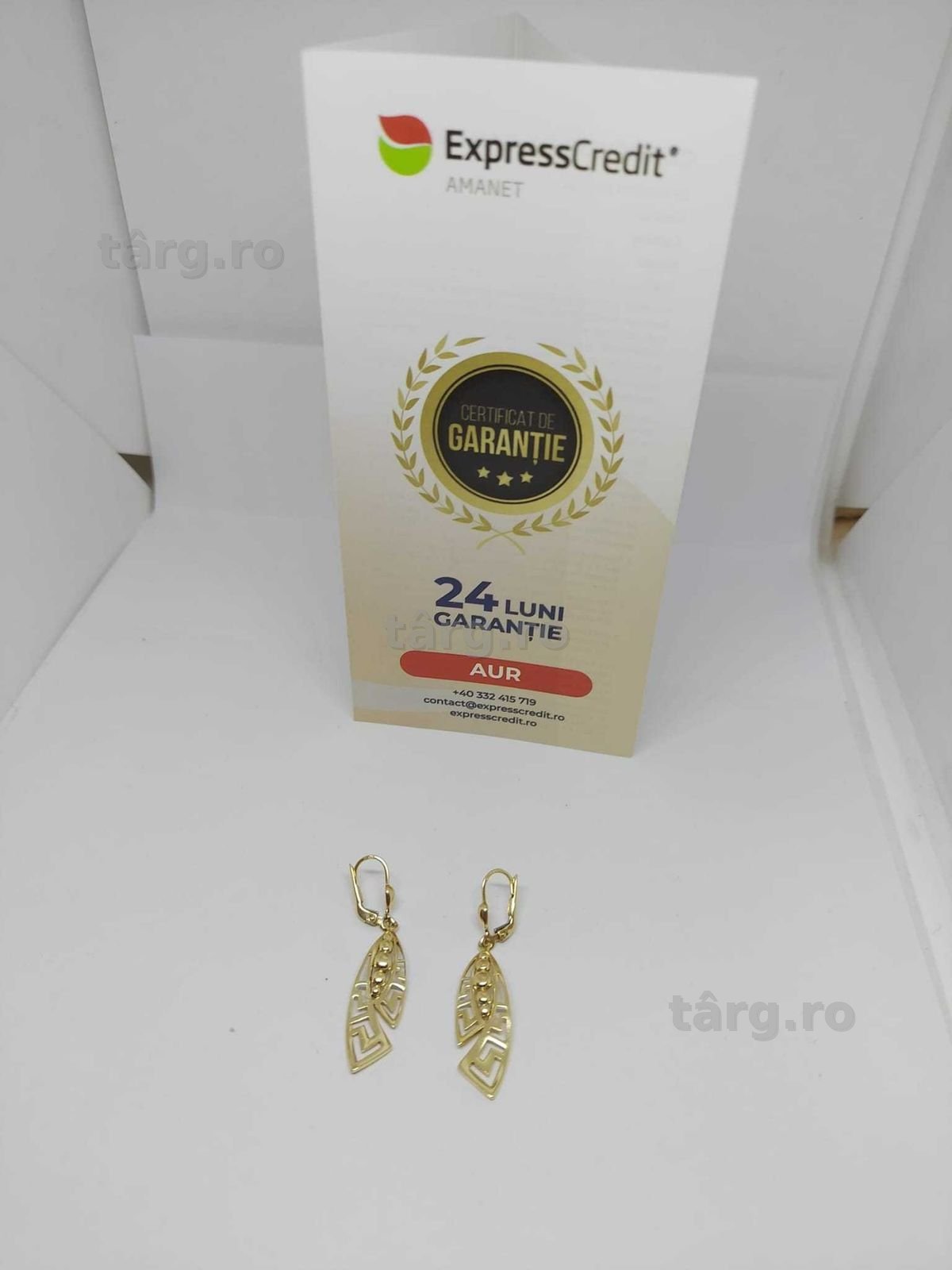 Cercei aur 14k 4.35gr [35017.3/30 Pacurari 2] Garantie 2 ani! 2